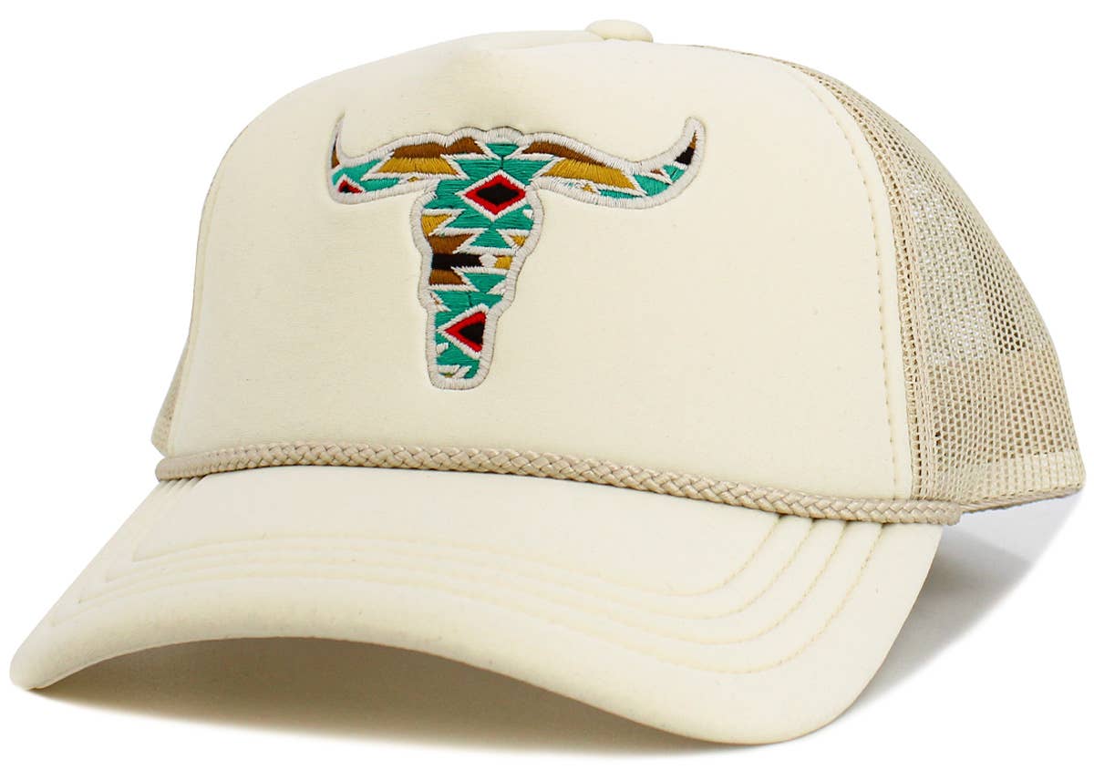 KBETHOS - Wholesale Baseball Cap - Unisex - Cow Skull Aztec Meshback Ballcap12