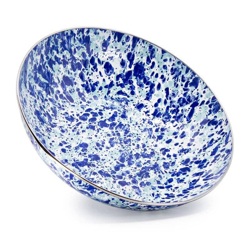 Crow Canyon Home - Wholesale Serve Bowl - Golden Rabbit Enamelware Swirl Catering Bowl2