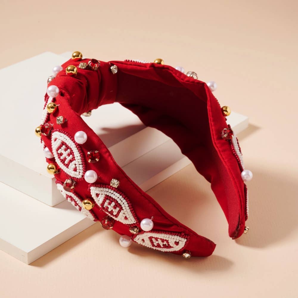 Frem - Wholesale Fashion Headband - Women's - Gameday Pearls and Seed Beads Headband8