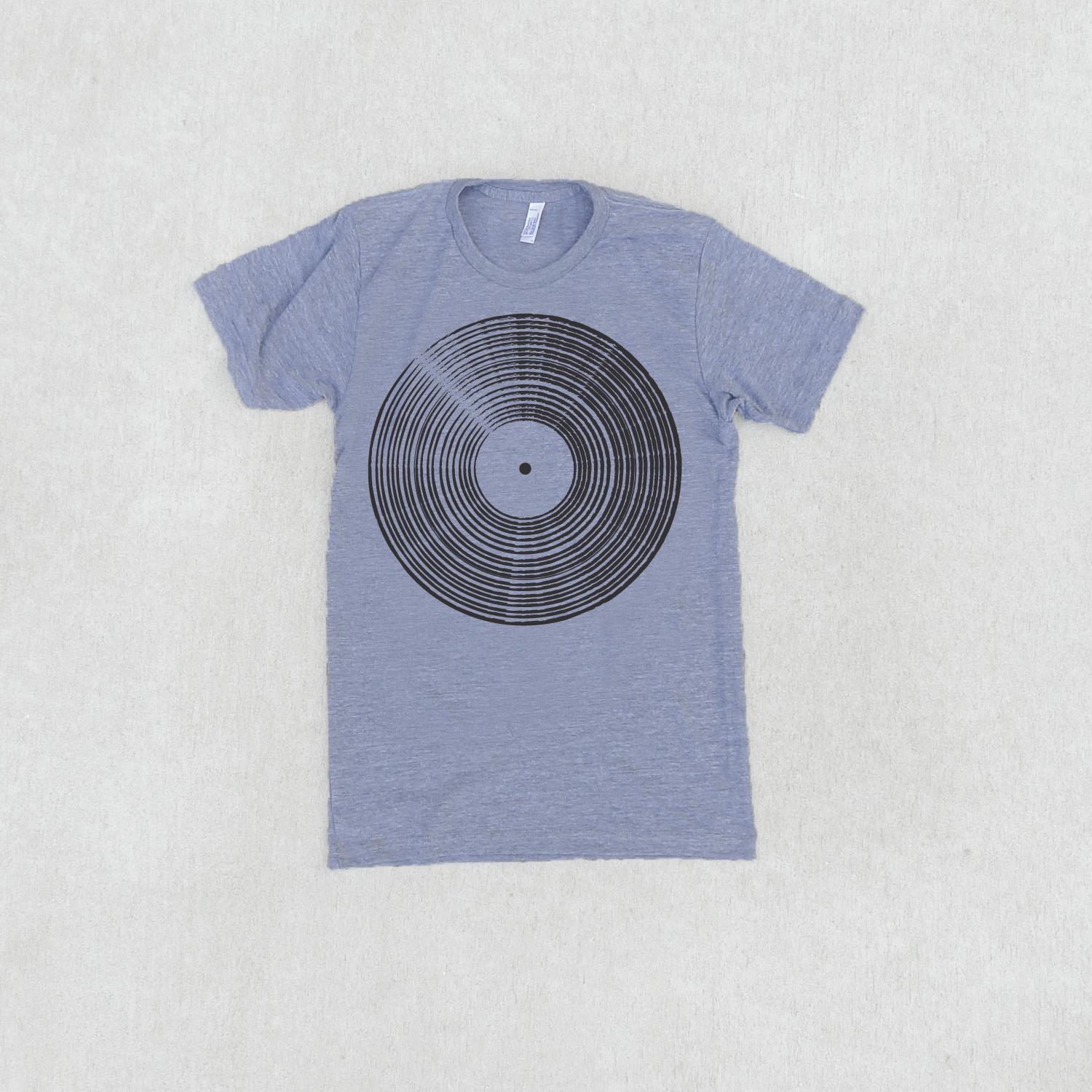 Blackbird Supply Co. - Wholesale Screen Printed T-Shirt - Men's - Vinyl Record LP Men's DJ Tee Shirt Gray Made in USA3