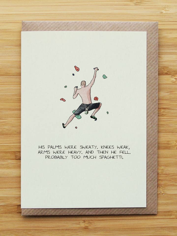 Klättrarkort - Roligt - Födelsedag - Återvunnet kort för wholesale av RossJDesigns