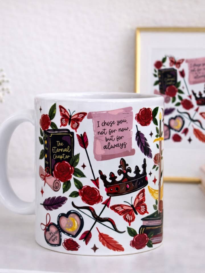 Tasse en céramique Romantasy Books Compatible lave-vaisselle/micro-ondes pour la vente par the cute cloud