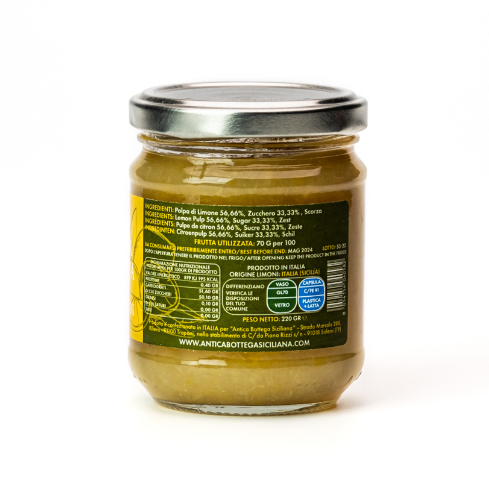 Antica Bottega Siciliana – Engroshandel Marmelade – Siciliansk citronmarmelade - 220 g1