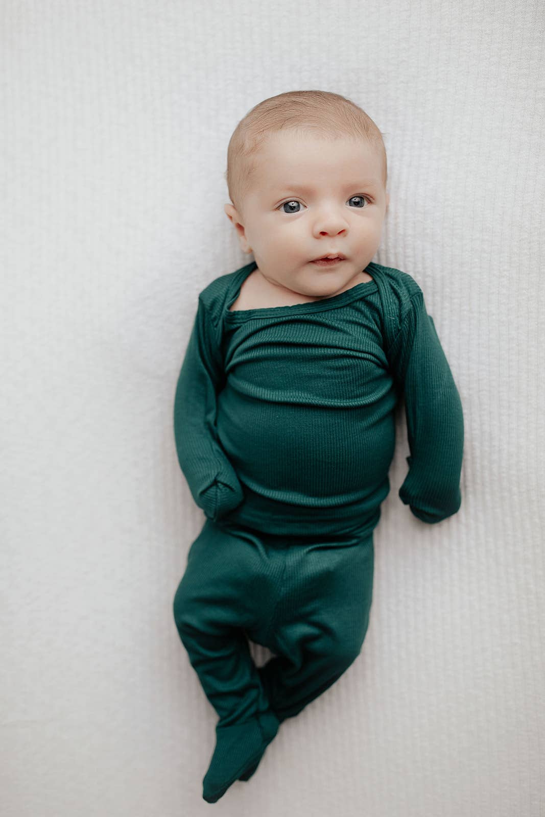 Three Little Tots – wholesale Pyjamasset - Barn – Ribbed Forest Green Jammies Barn Pjs & Lougewear13