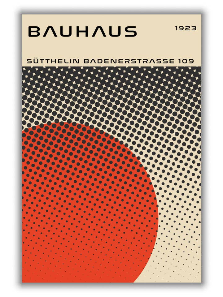 bauhaus vibe vermelho geométrico II por atacado de Stanley Print House