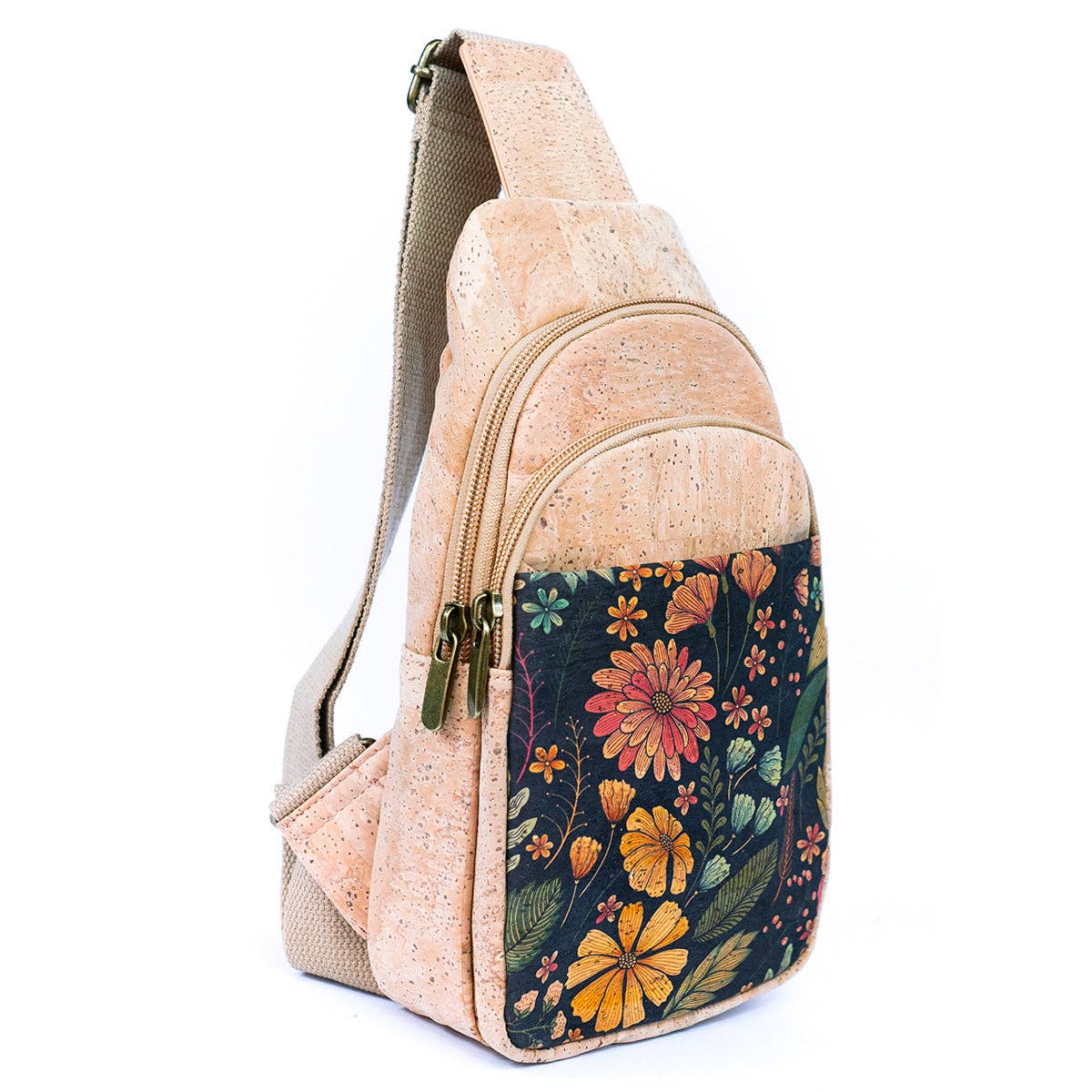 Meninas Bonitas Cork - Venta al por mayor Bandolera - Mujer - Bolso bandolera de tres compartimentos para mujer Natural BAG-229621