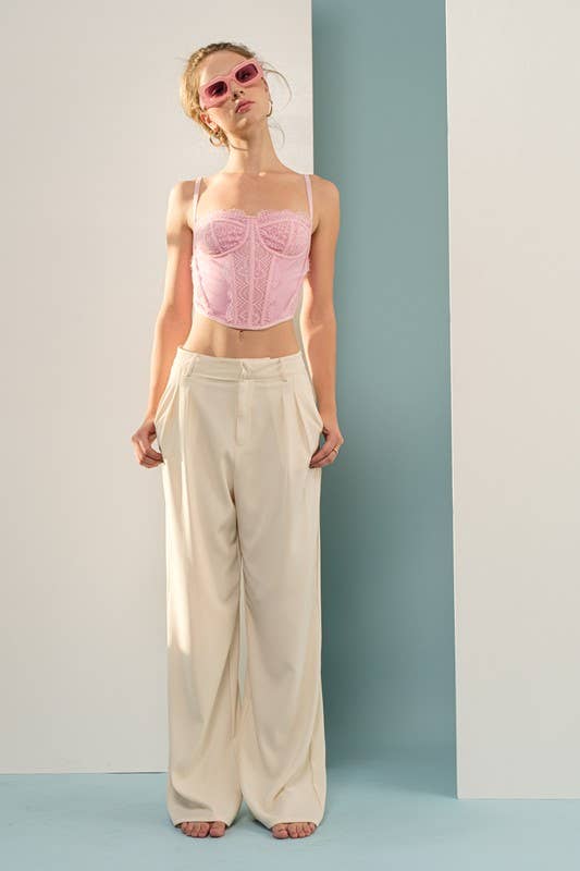 Papermoon - Wholesale Corset - Women's - PT16748 - Lyric Lace Detailed Mesh Corset Top7