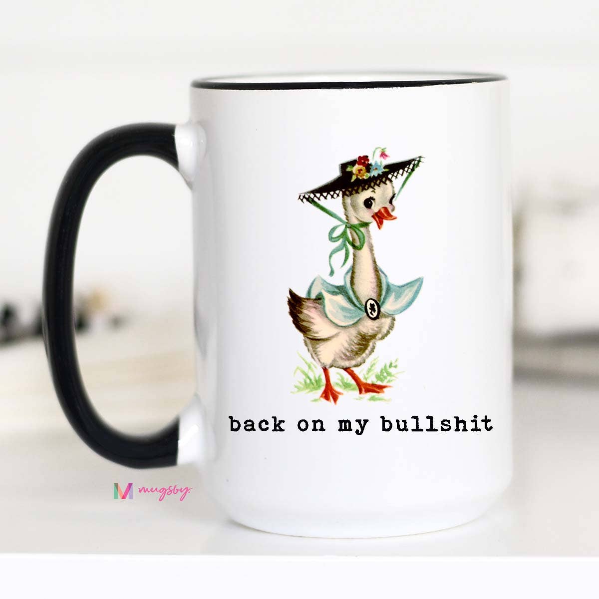 Mugsby - Wholesale Coffee Mug - Back on my Bullshit Funny Coffee Mug, Vintage Mug1