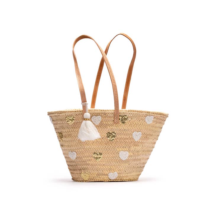 Rieten mand, strostrandtas, zomertas palm voor wholesale door ZocoChic