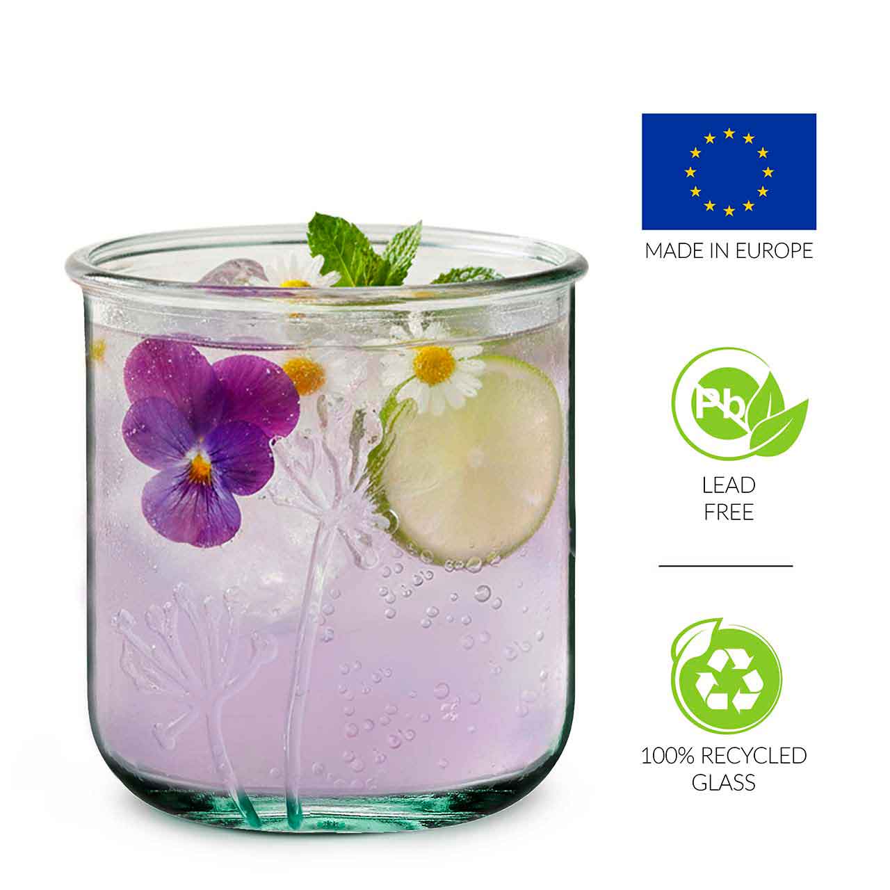 Couronne Co. - Wholesale Drinking Glass/Cup - 10 Oz Classico Flora Tumbler2
