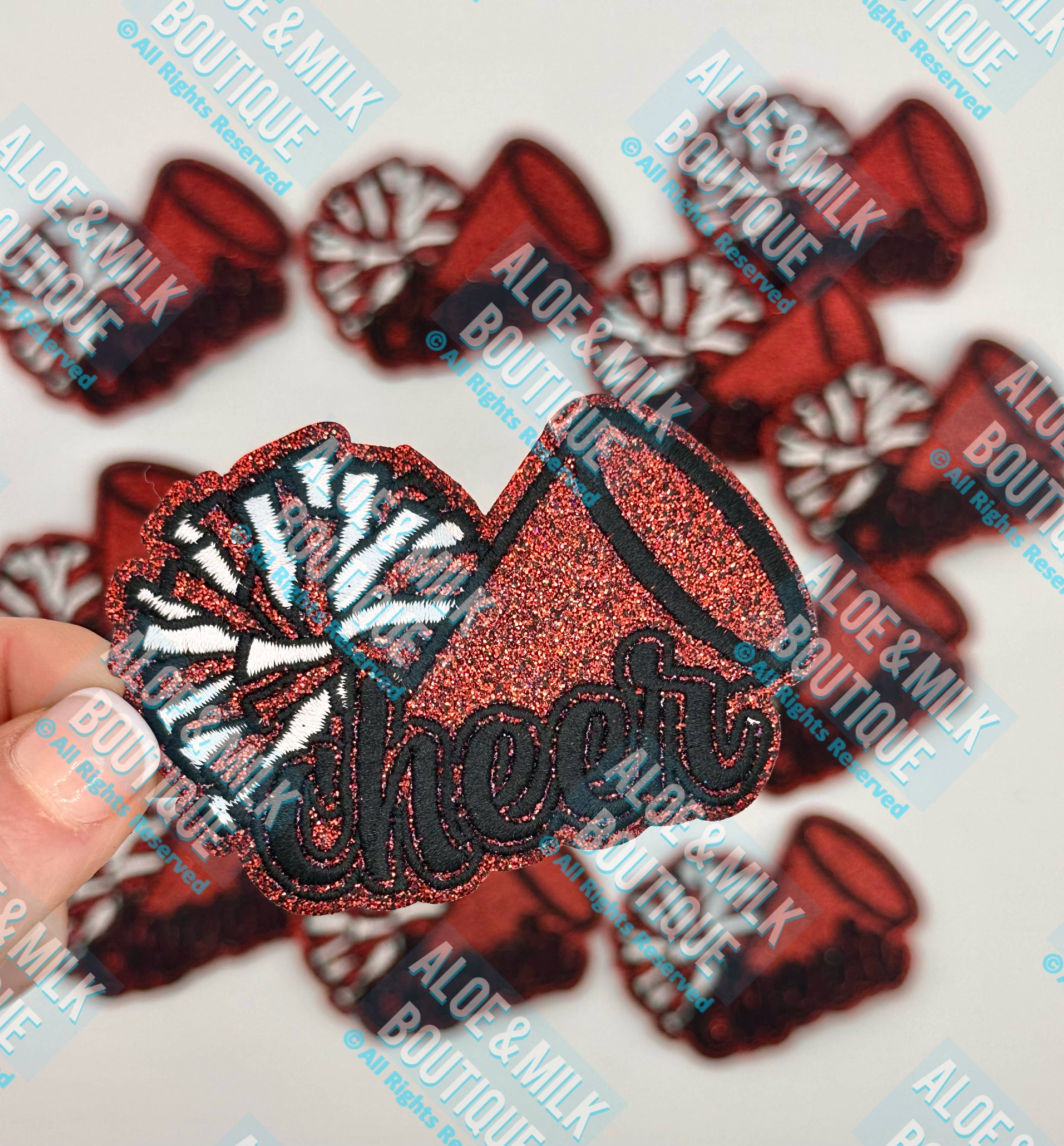 Aloe and Milk Boutique - Wholesale Patch - Cheer glitter patch, cheer game day patch, cheer competition2