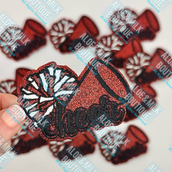 Aloe and Milk Boutique - Wholesale Patch - Cheer glitter patch, cheer game day patch, cheer competition2