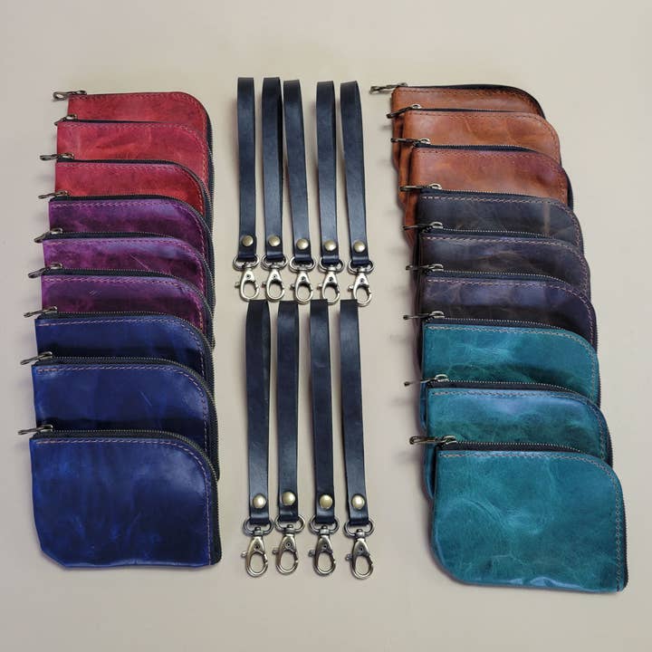 Mini Zipper Wallet Starter Bundle (18 + 9) for wholesale by Orcas Island Leather Goods