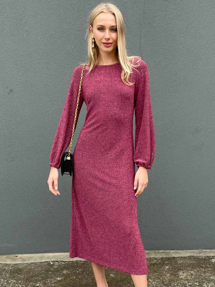 Vestido Midi Glam de HOSS - Frambuesa para venta al por mayor de HOSS