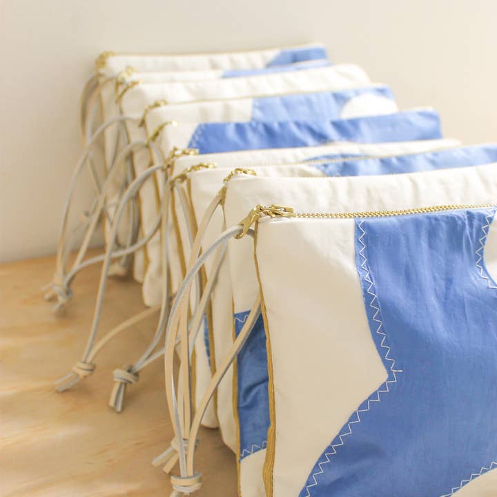 Sejlklud/vokset lærredsarmbånd sæt med 9 for engroshandel hos Left Hand Canvas