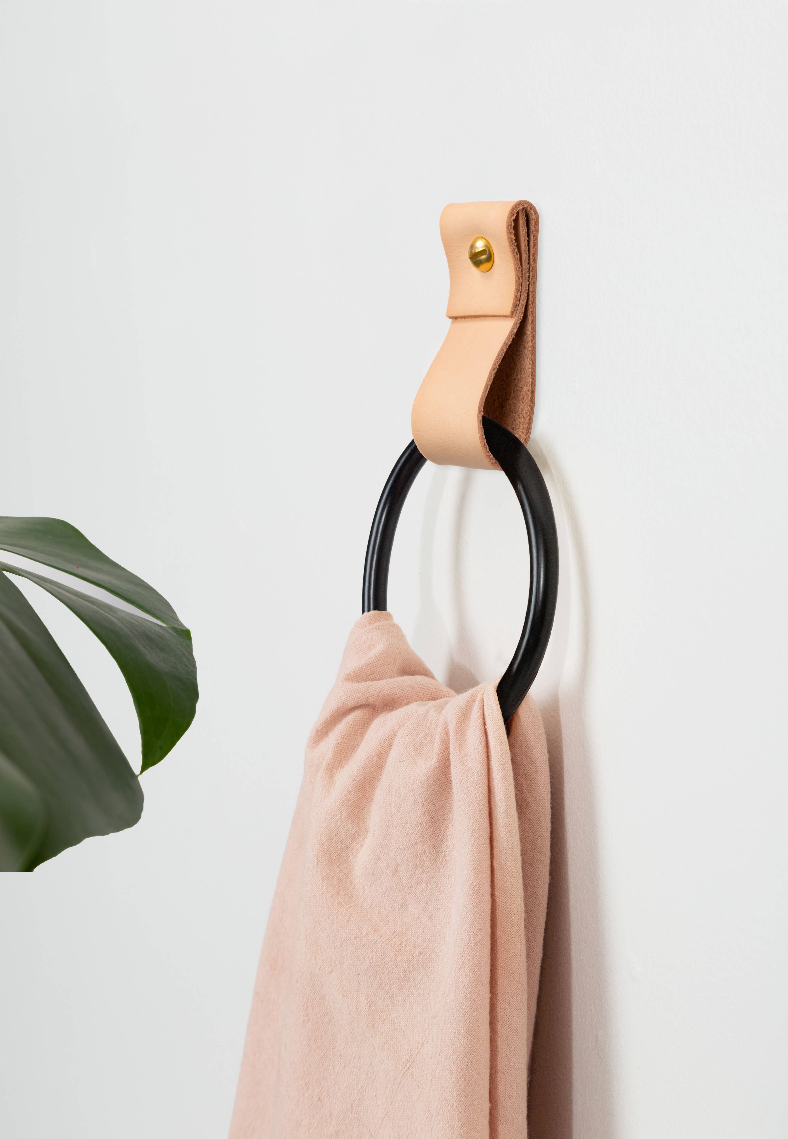 Keyaiira - Wholesale Towel Holder/Hanger - Bathroom Fixture Bundle - Black Ring - [Flat End Style]11