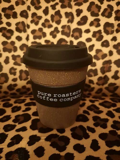 Pure Roasters Coffee – wholesale Insulated mug/tumbler – Branded Bamboo Keepcup