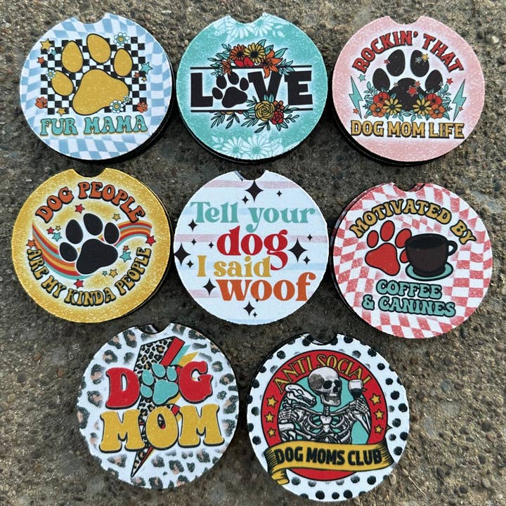 Lot de montagnes russes pour voiture Dog Mama (8) pour la vente par Evie Rose