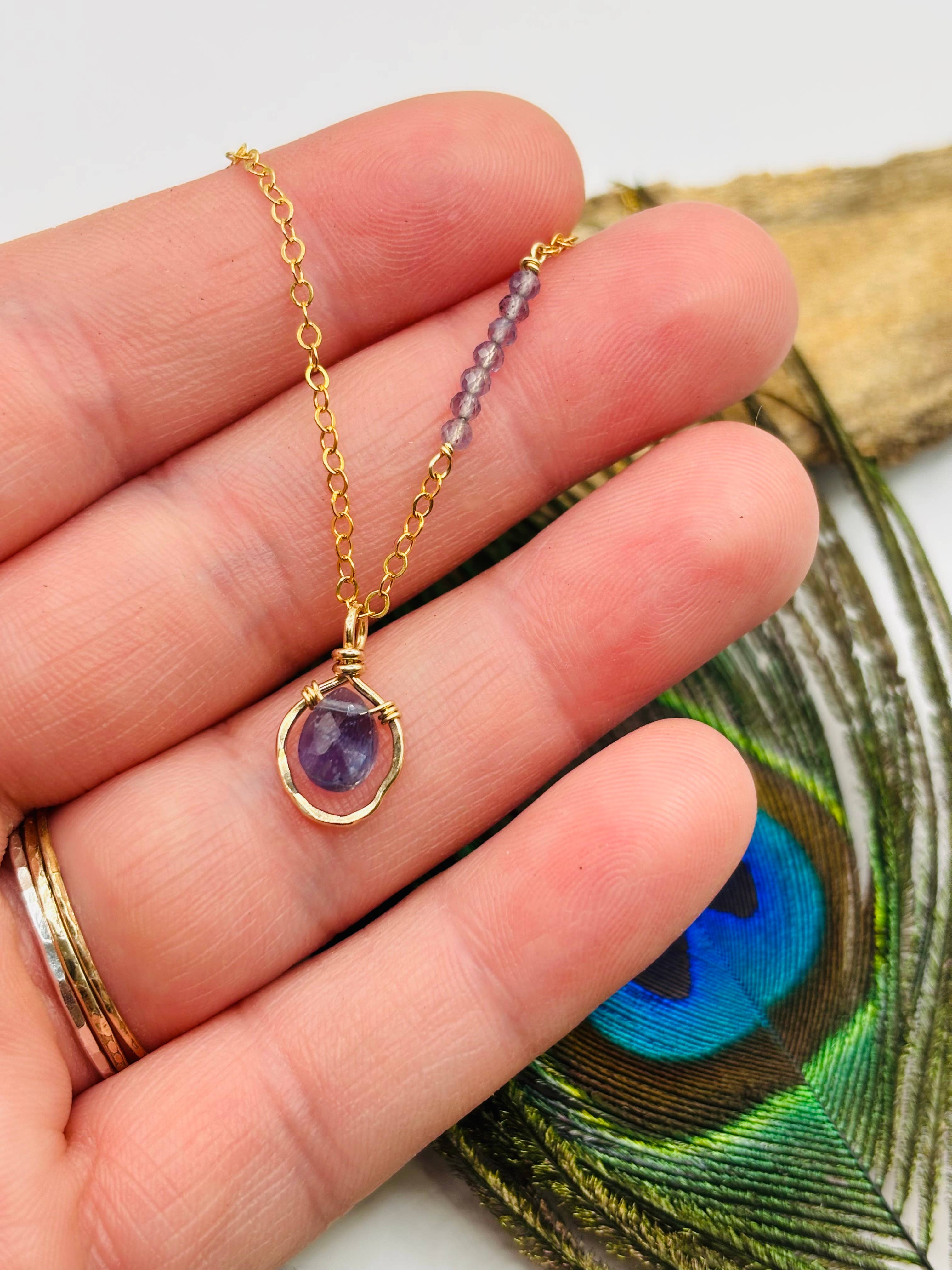 Rachel Renee Jewelry - Wholesale Pendant/Charm Necklace - ALICIA Freeform Gemstone Necklace With Embellishment10