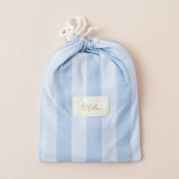 Cloud Stripe Organic Fitted Bassinet Sheet/Change Pad Cover for wholesale by Fox & Fallow