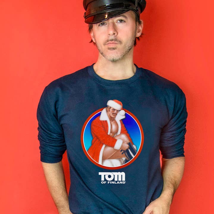 Peachy Kings / Kweer Cards - Vente Sweat-shirt à imprimés – unisexe - Sweat-shirt « Sexy Santa » de Tom of Finland (Noël)