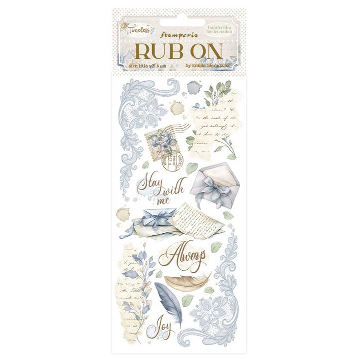 Atiladecor, Artesanato Lda - Wholesale Rubber/Decorative Stamp - Rub-on cm 10.16x21.6 - Timeless letters