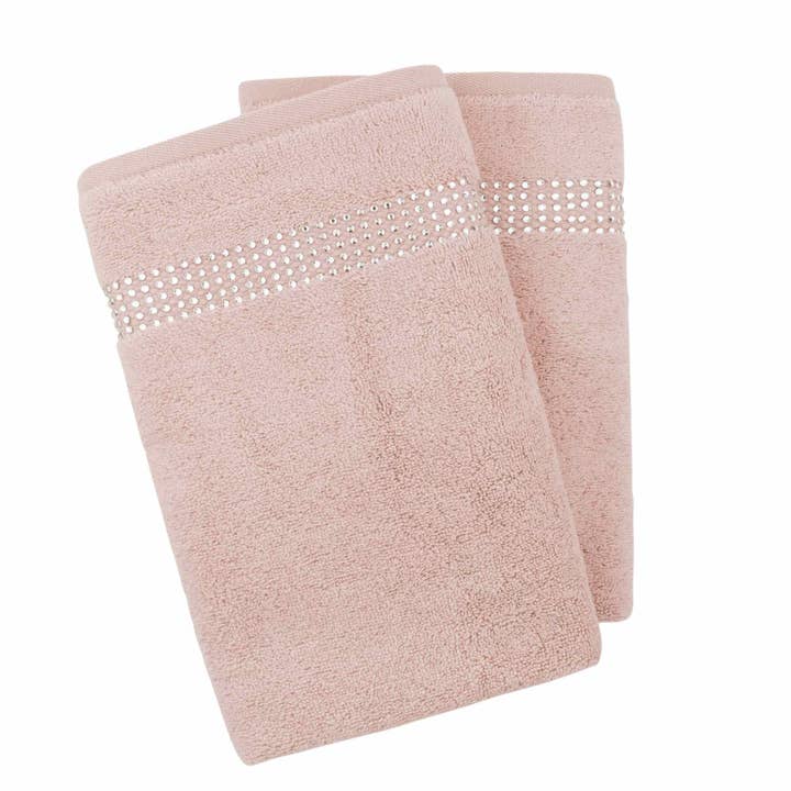 Sparkles Home – Engroshandel Håndklæde – Stripe Rhinestone håndklæde (sæt med 2)13