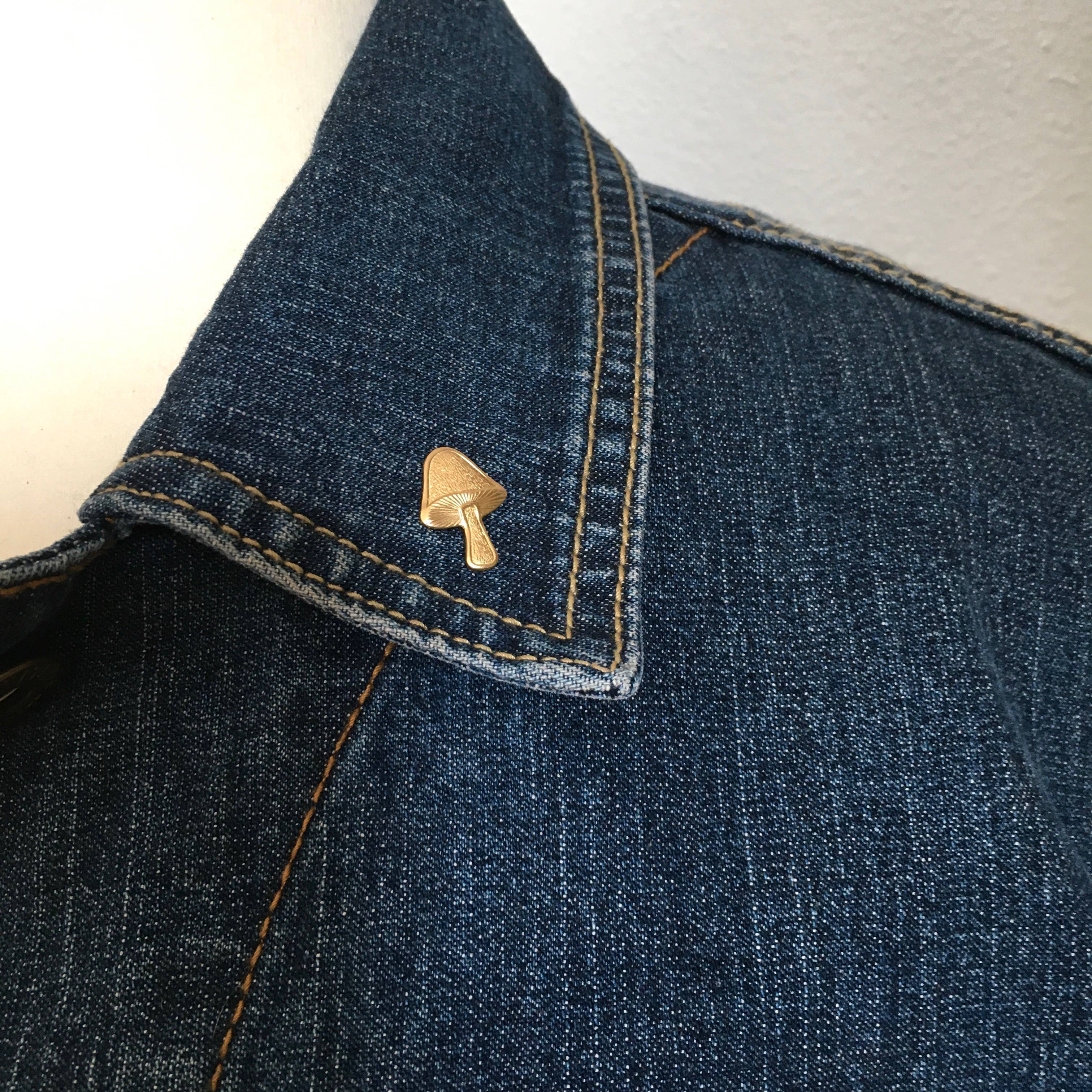 Red Truck Designs - Wholesale Brooch - Mushroom Brooch Tiny Toadstool Tie Tack Fungi Lapel Pin3