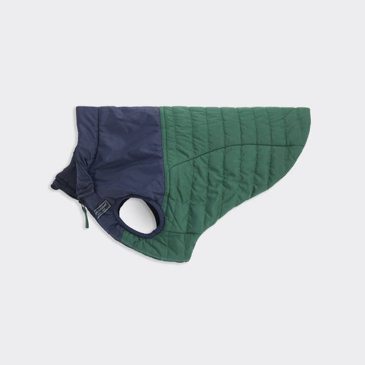 Found My Animal - Wholesale Pet Jacket - Dog - Vineyard Vines X Fma Pet Puffer Jacket, Turf Green