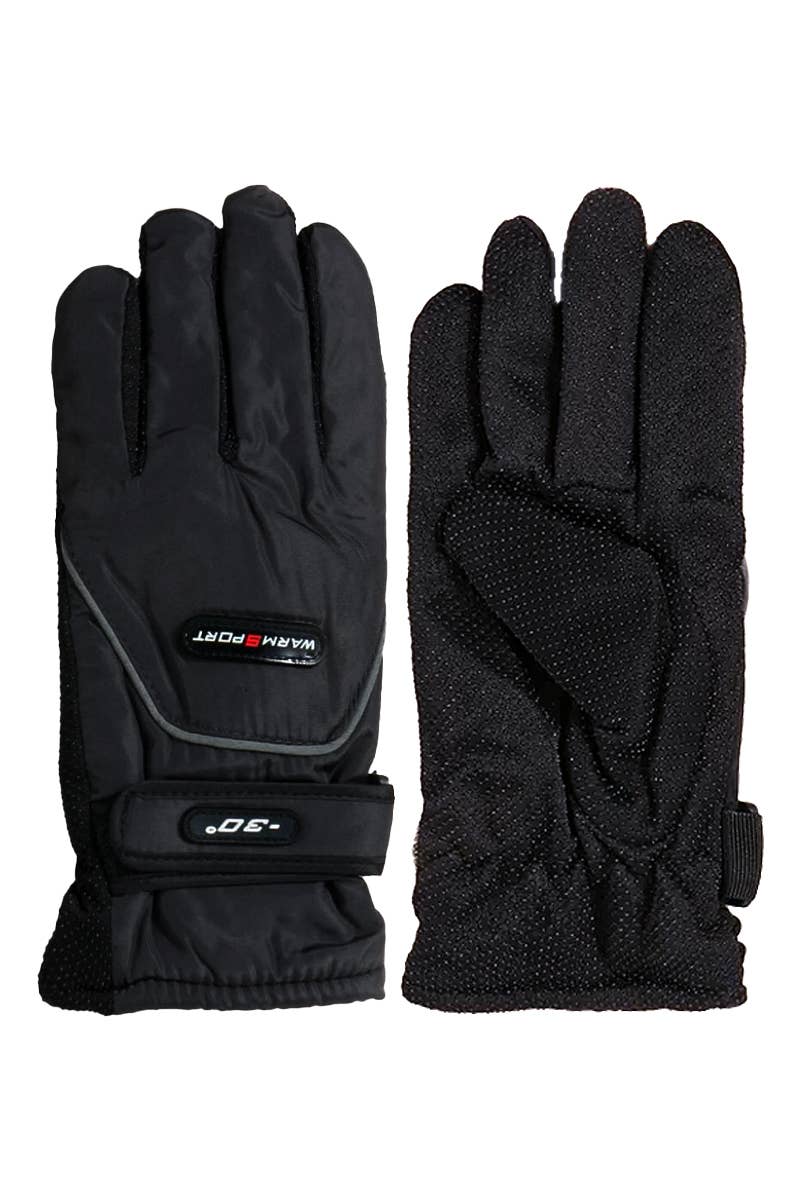 ASSORTITI Guanti da sci sportivi da uomo caldi, in colori neutri scuri, con logo in vendita all'ingrosso su Faire1