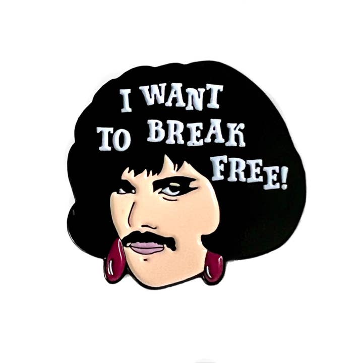 Bite Your Granny - Vente Épinglettes/boutons - Insigne en émail lyrique Freddie Mercury des années 1980