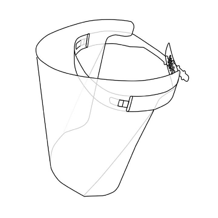 SELF-ASSEMBLING FACE PROTECTION SCREEN for wholesale by PLASTÍNEZ GROUP