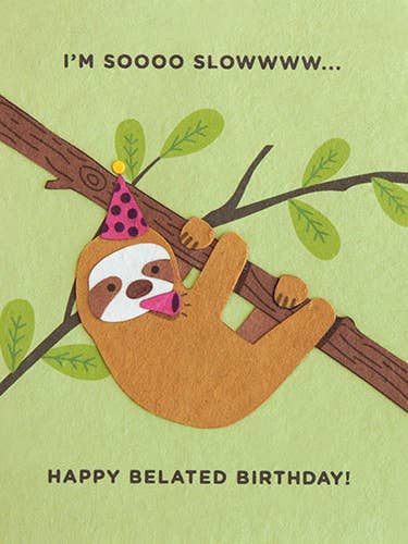 Sloth Belated Birthday for wholesale by Good Paper