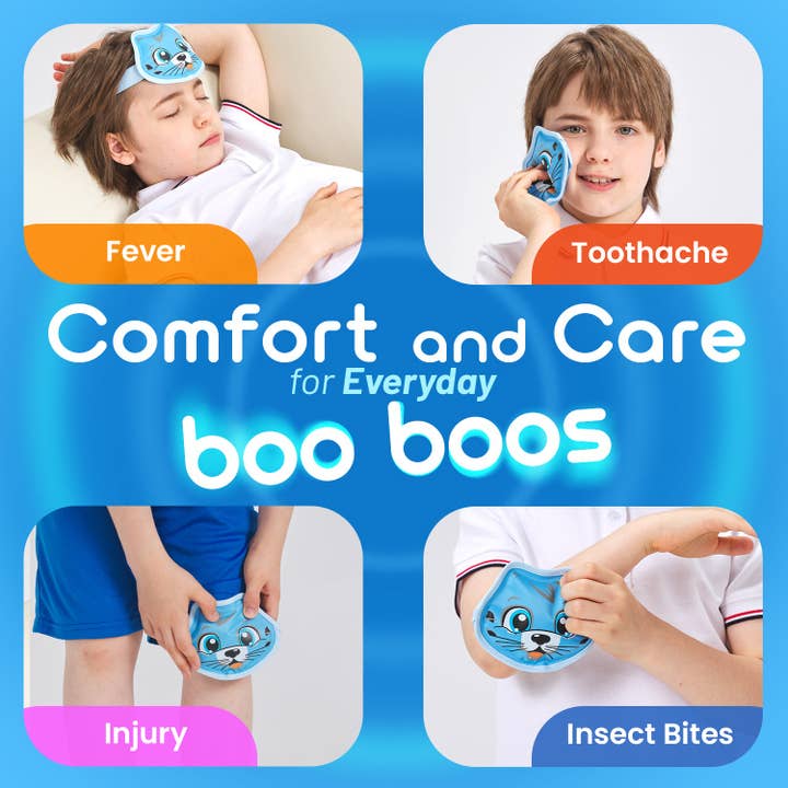 Everlasting Ice RX - Vente Chauffe-mains - Packs de glace pour enfants Everlasting Ice RX avec sangle (lot de 4) | Packs de glace en gel réutilisables pour tout-petits | Doublure en peluche douce | Pack de glace pour enfants pour soulager la douleur, les bosses et les contusions2