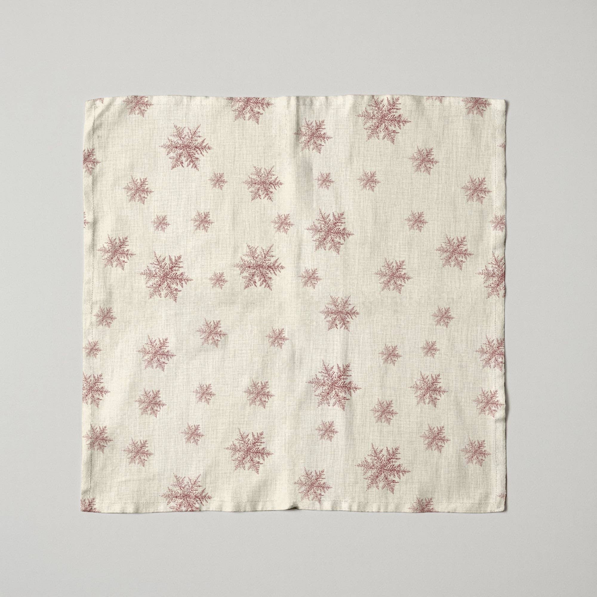 SG HOGAR - Vente Serviettes de table en tissu - Pack de 2 serviettes Red Snowflake 12251