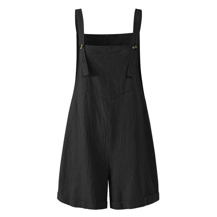UZ Wholesale Store - Wholesale Overalls - Women's - Fashion Solid Color Button Jumpsuit