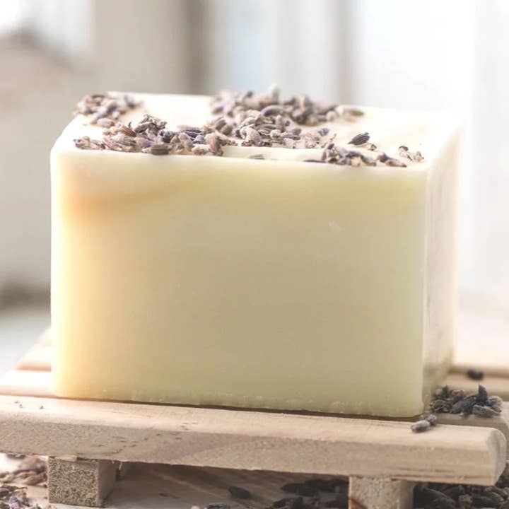 Lavender Lemongrass Organic Solid Dish Soap for wholesale by Unearth Malee