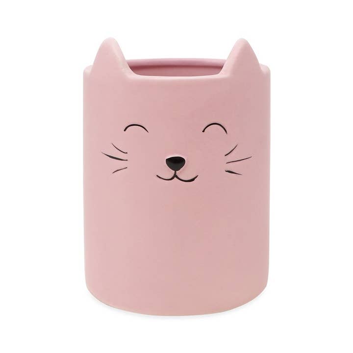 Isaac Jacobs International – wholesale Tandborsthållare – Isaac Jacobs keramikhållare och organizer för sminkborstar i form av katt8