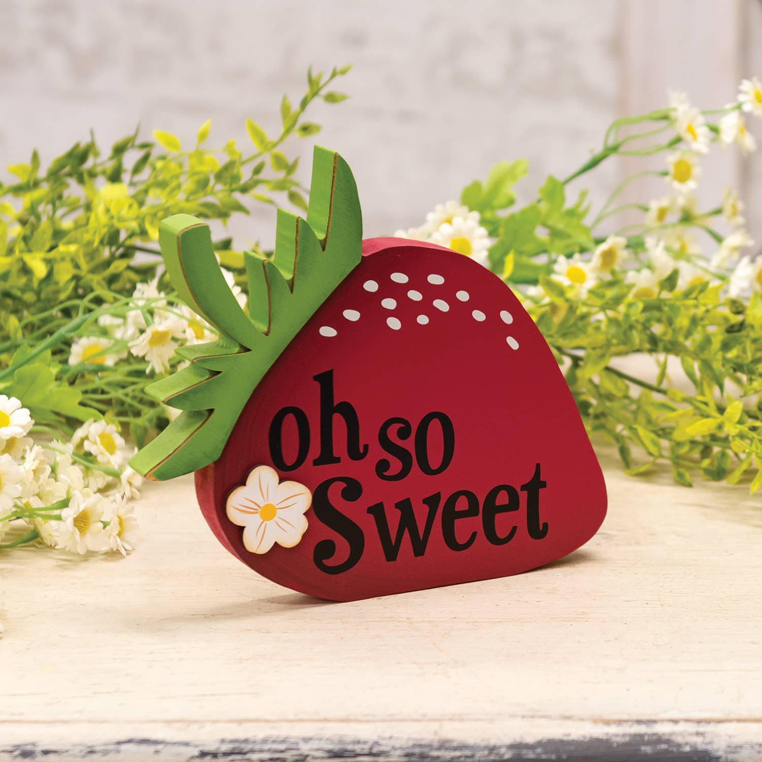 CWI Gifts - Wholesale Decorative Tabletop Object - Oh So Sweet Wooden Strawberry Sitter1