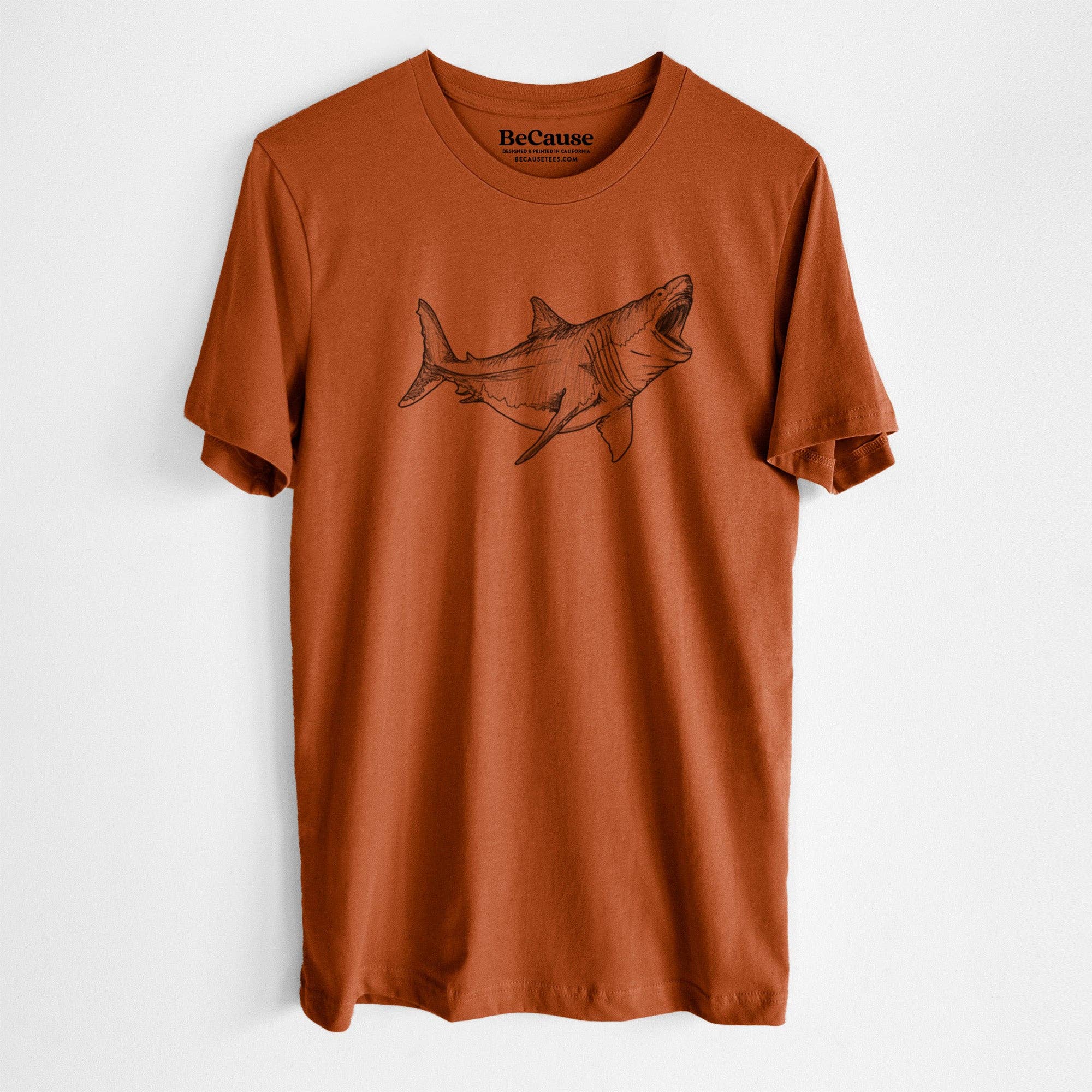 Because Tees - Vente T-shirt sérigraphié – unisexe - Mégalodon - Otodus Megalodon - T-shirt unisexe à col rond 100 % coton léger0