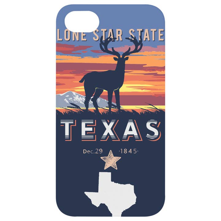 OTTO CASE – Capa para telemóvel – Unissexo por atacado – Madeira rosa revestida de branco - impresso a cores UV do estado do Texas