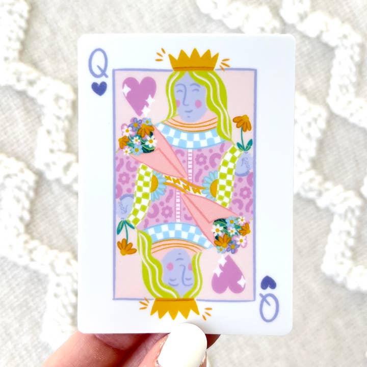 Queen Card Sticker, 3.25x2.5in for wholesale by Elyse Breanne Design