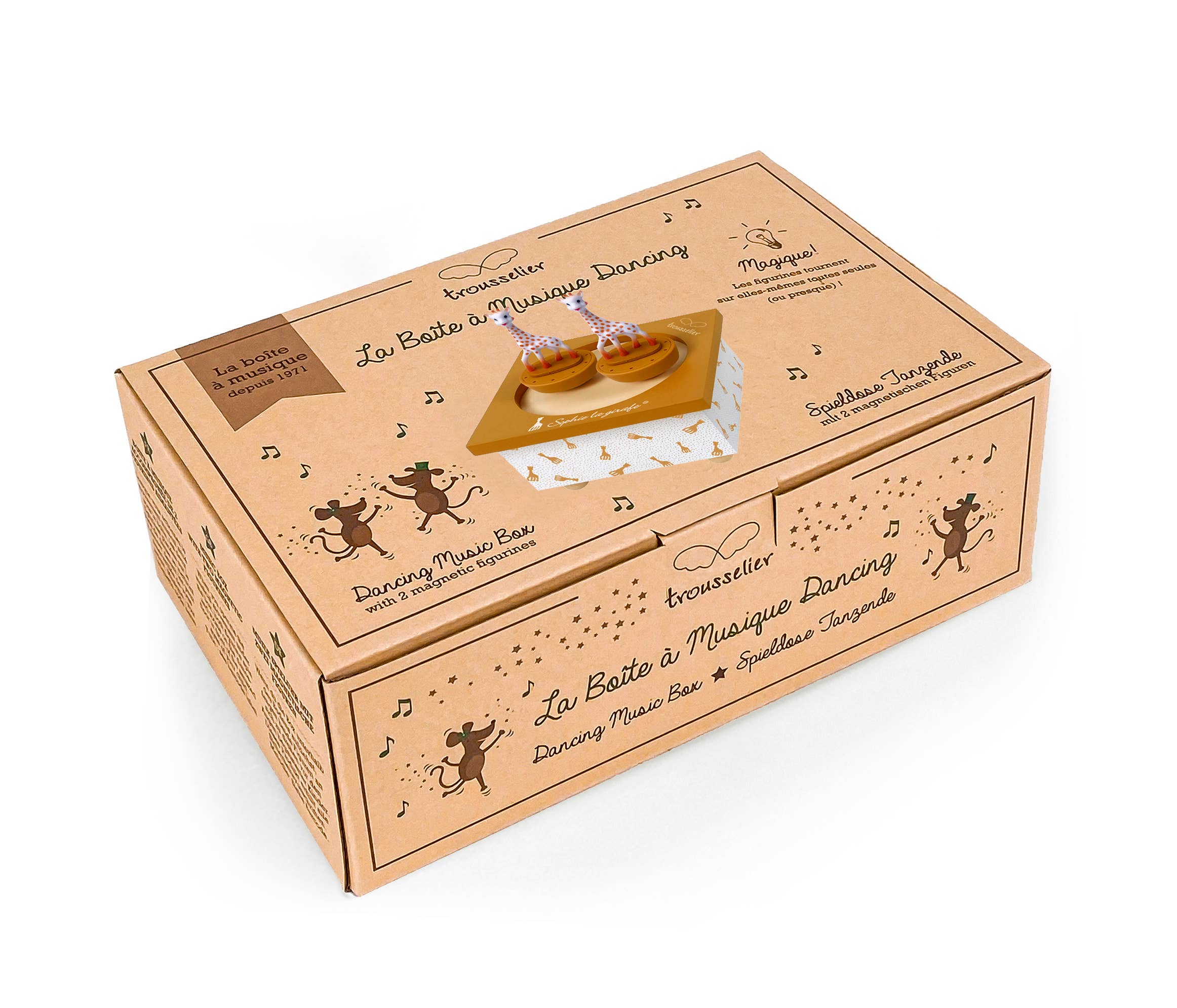 TROUSSELIER SAS - Wholesale Music Box - Kids & Baby - Dancing Sophie the Giraffe Music Box caramel4