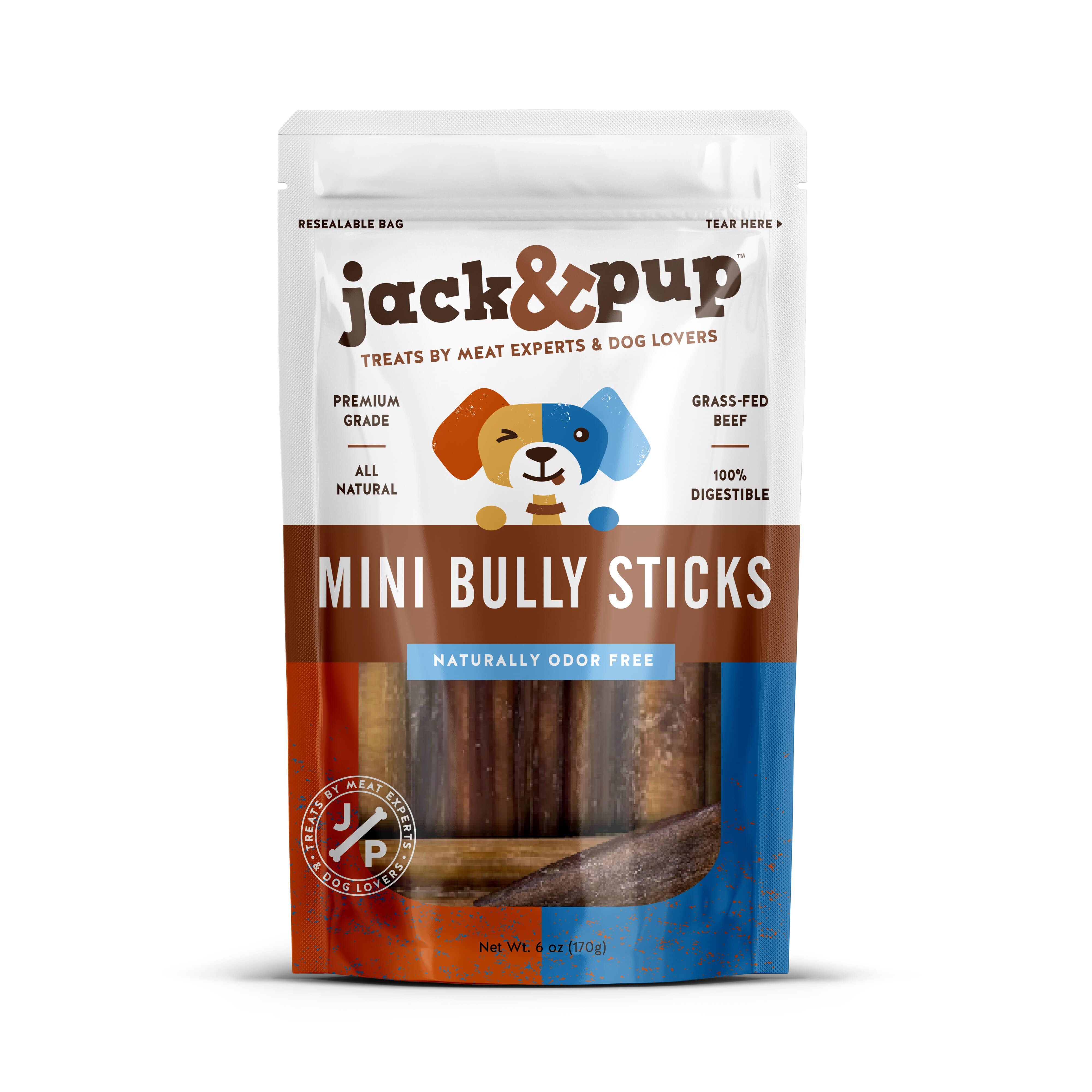 J&C PET SUPPLY LLC - Wholesale Pet Treats - Dog - Mini Bully Sticks 6oz Jack&pup Dog Treats