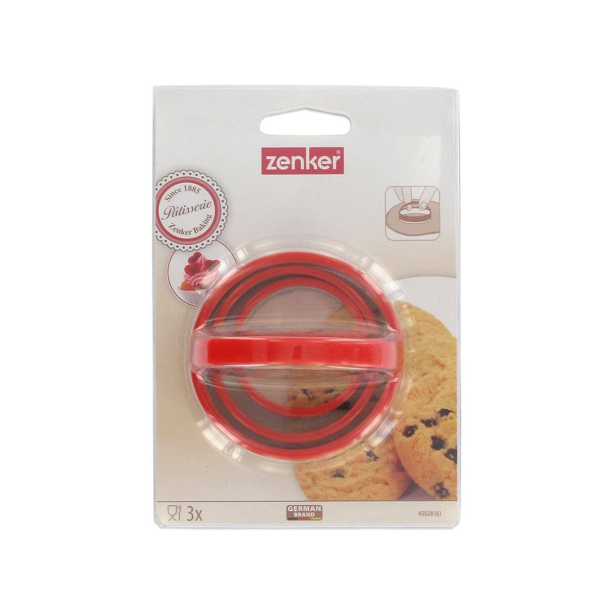 Zenker - Vendita all'ingrosso Utensile/attrezzo da cucina - Set di 3 formine per biscotti rotonde con manico Zenker5