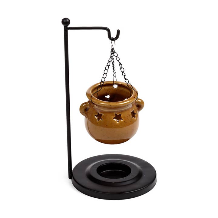 Puckator Ltd - Wholesale Oil Warmer - Eden Cauldron Shaped Hanging Oil Burner with Stand4