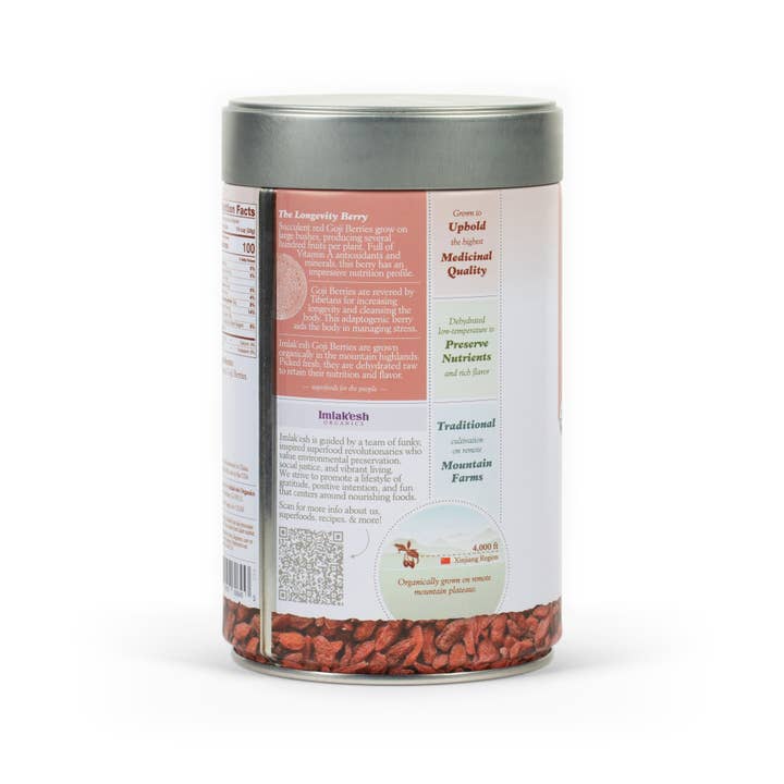 Imlakesh Organics - Wholesale Dried/Dehydrated Fruit - Goji Berries, Organic (10oz)2