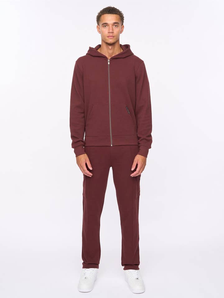 Optimus Hoodie & Combat Joggers Set Weinrot für den Großhandel von Duck and Cover