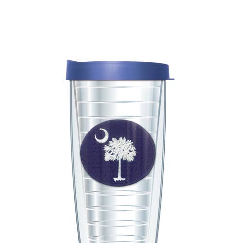 Blue Palmetto Crescent Patch Tumbler for wholesale by FREEHEART