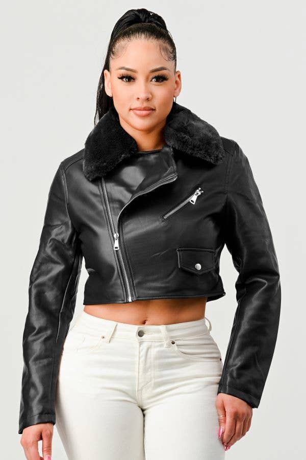 【INSTANTFUNK】24SS Faux-leather biker jacket Designer fashion, Seoul-fully created | W Concept